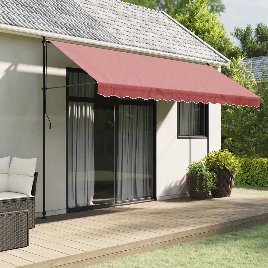 Tessuto di Ricambio per Mantovana da Tenda-Sostituzione della mantovana per tenda Strisce Bordeaux 4 m