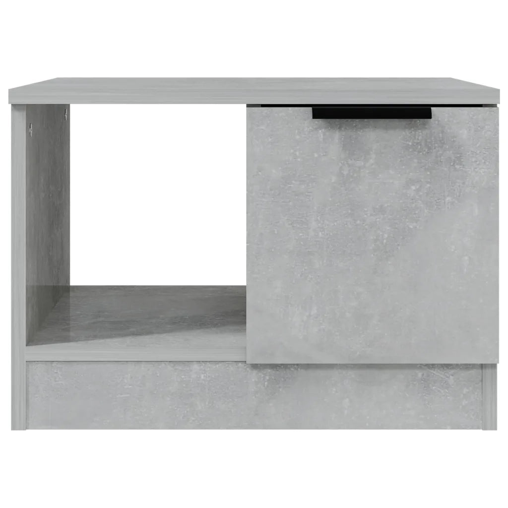 Tavolino Salotto-Tavolino da soggiorno-Tavolo Grigio Cemento 50x50x36 cm Legno Multistrato
