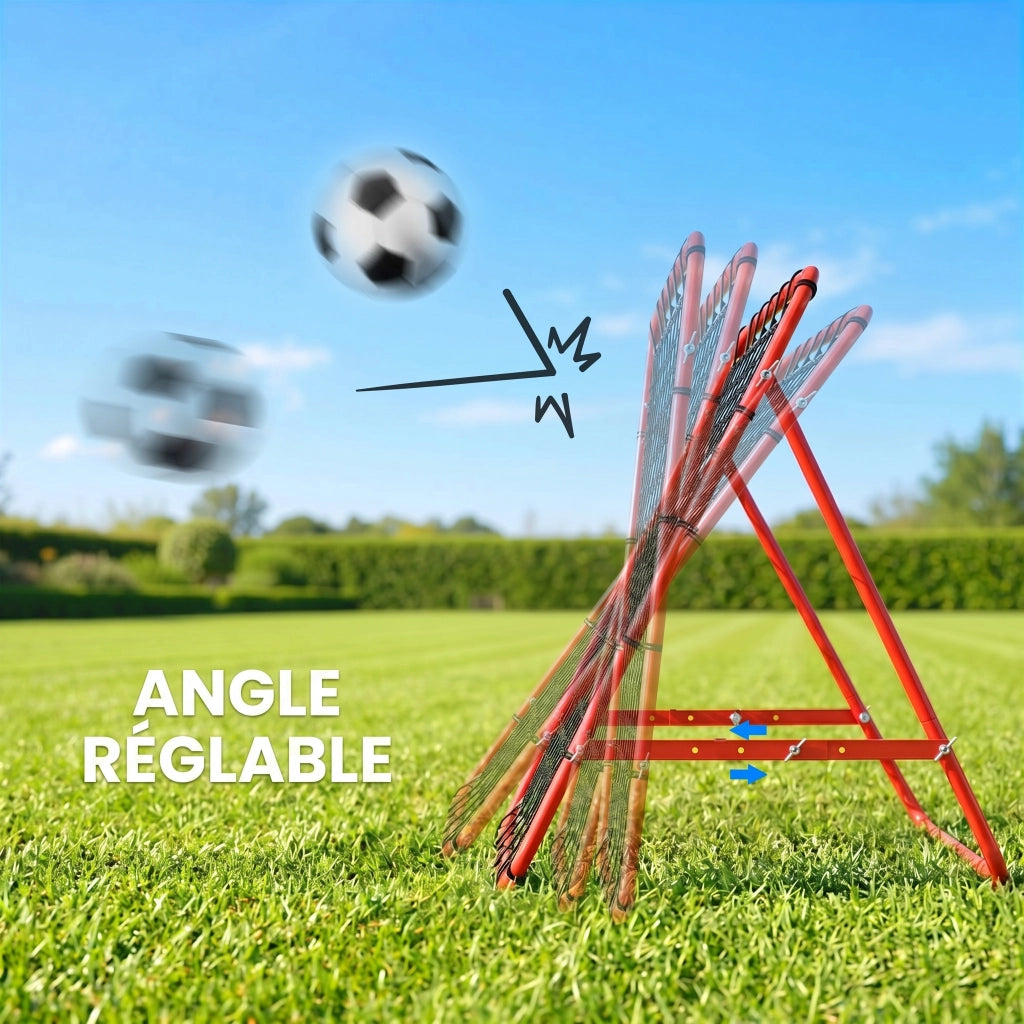 Rete da allenamento in metallo angolo regolabile con corde elastiche ¨C zephmum ¨C 96x80x96