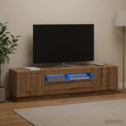 Mobile TV LED Rovere Artigianale Legno ingegnerizzato 897794
