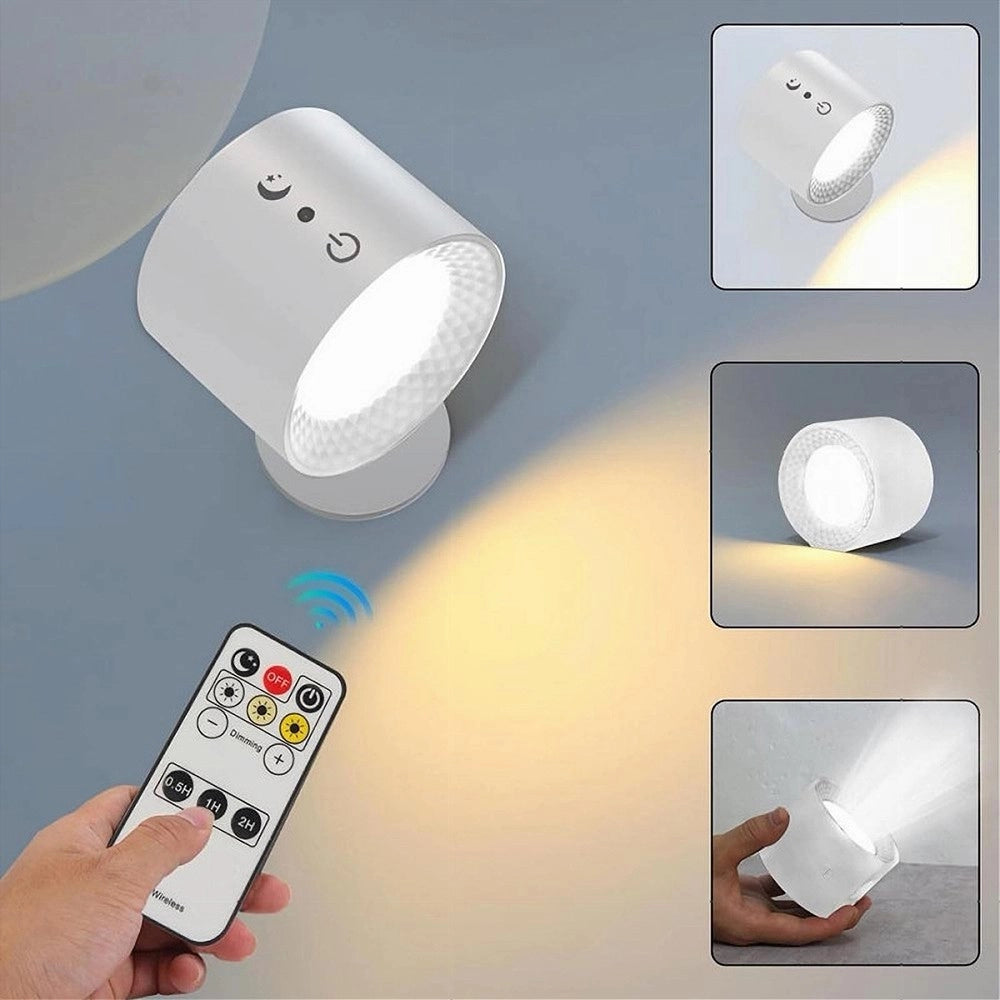 Trade Shop - Lampada Parete Led Luce Fronte Retro Ricarica Usb 3 Colori Luce Orientabile Bd01-3c -