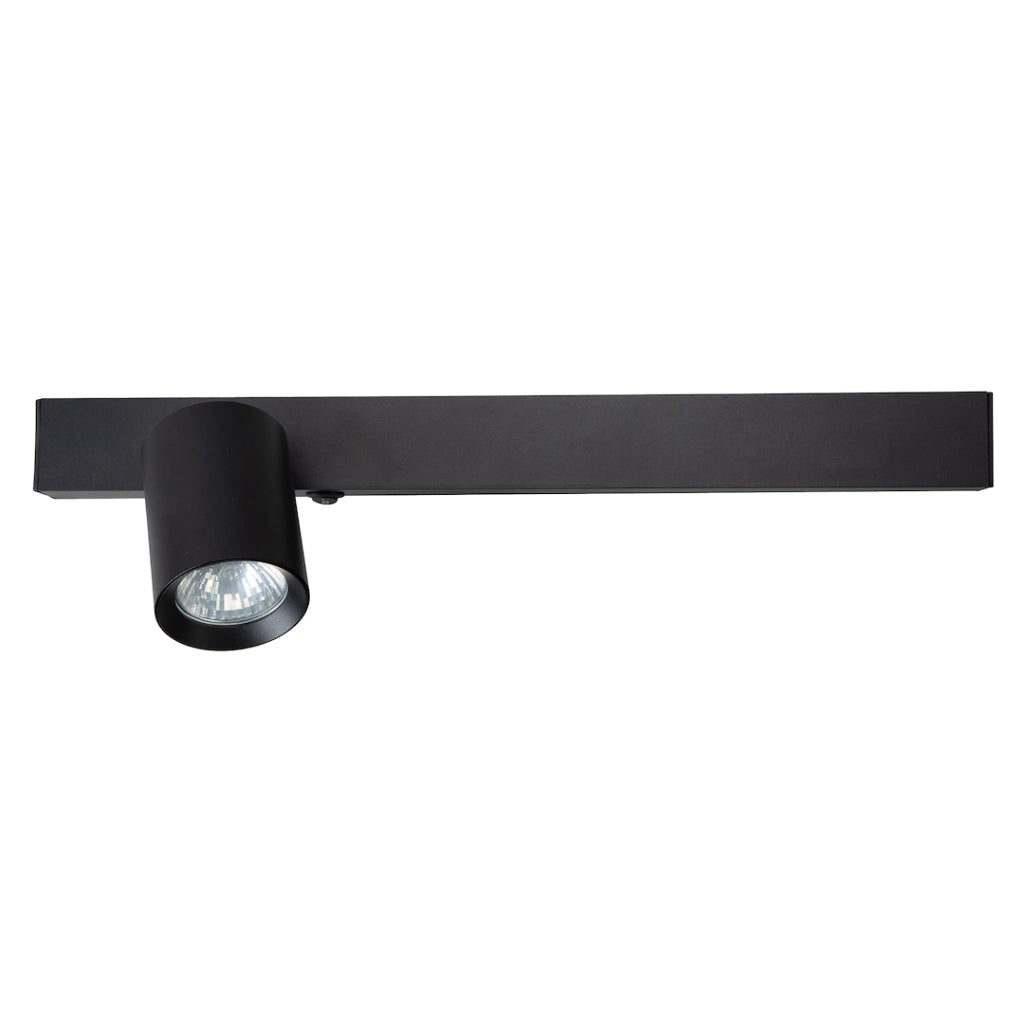 Applique Magnet nera sinistra LED 5W+GU10 lettura Milagro