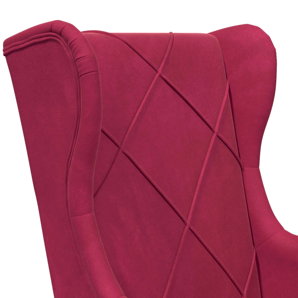 Poltrona | Sedia Relax Rosso Vino Velluto