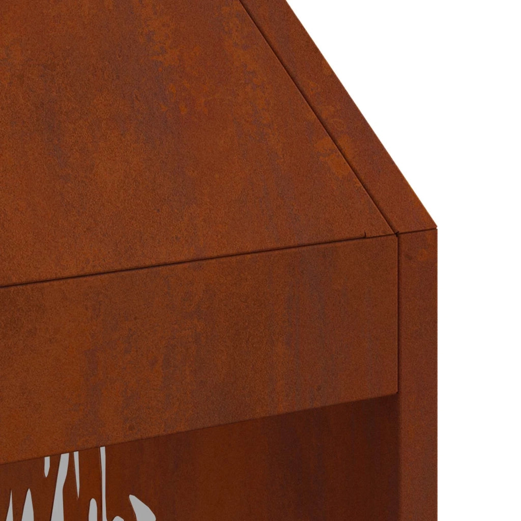 Focolare Marrone 50 x 50 x 100 cm Acciaio CorTen CFW2110022