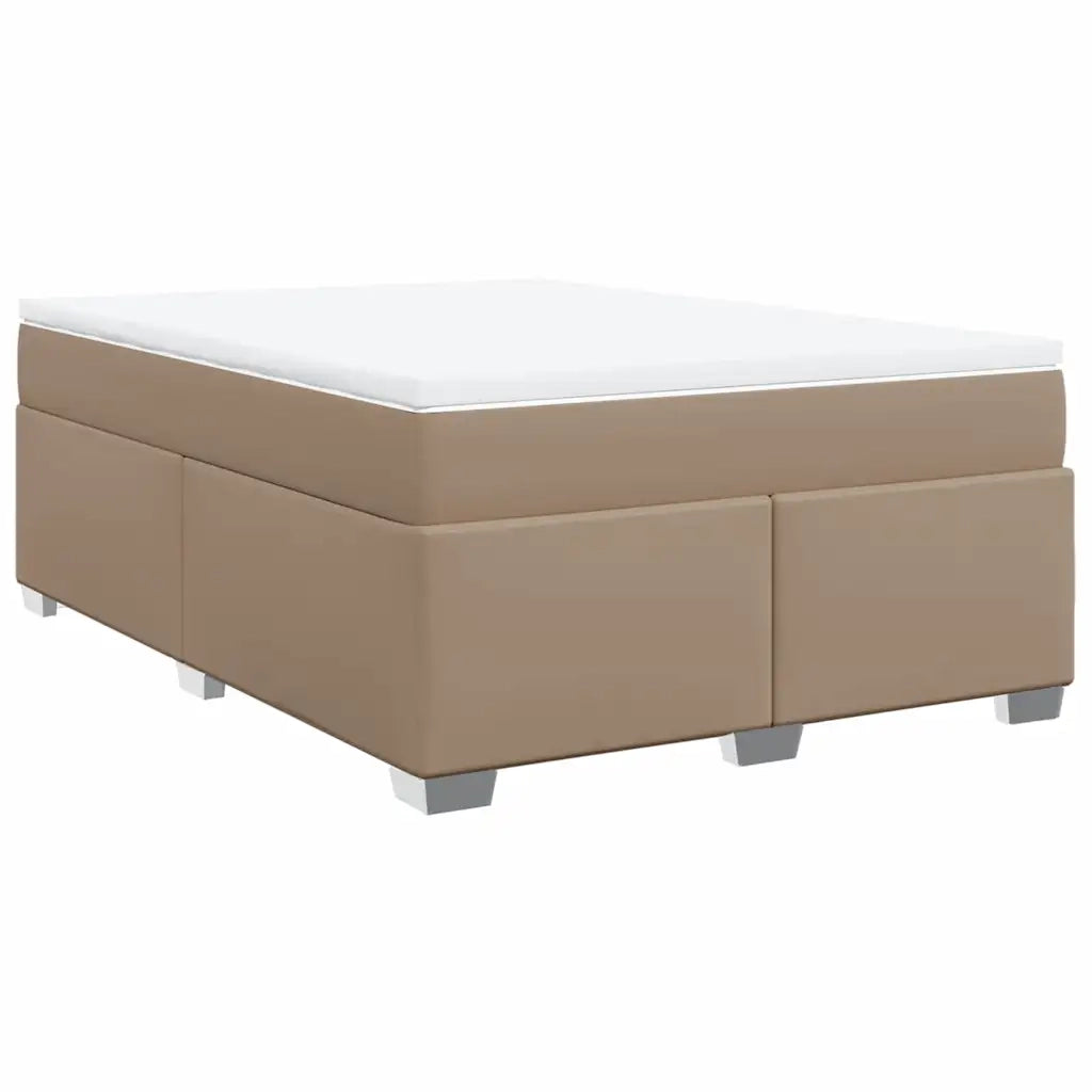 Giroletto a Molle con Materasso Cappuccino 140x190cm Similpelle 3285212