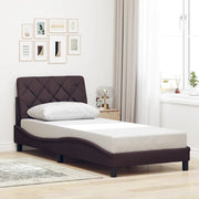 Giroletto senza Materasso Marrone Scuro 80x200 cm Tessuto 3310562