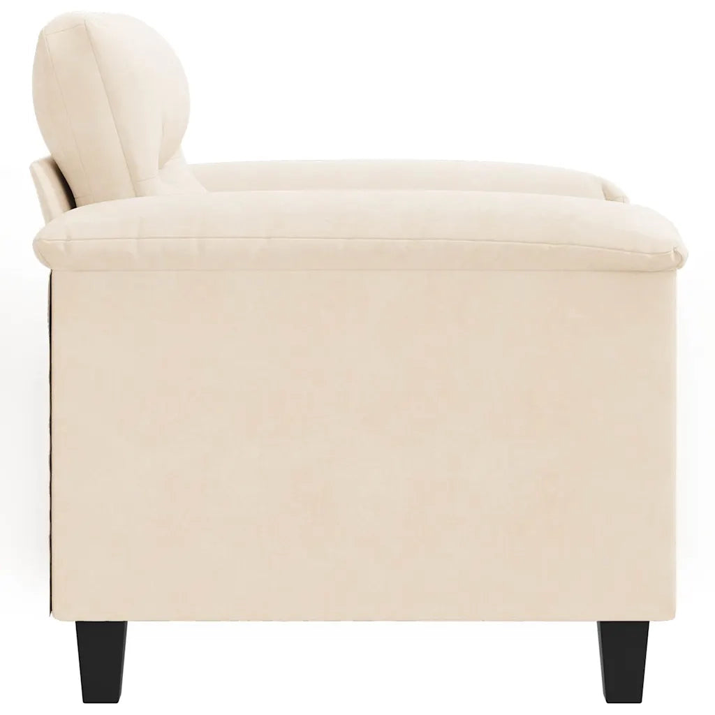 Poltrona Beige 60 cm in Tessuto di Microfibra
