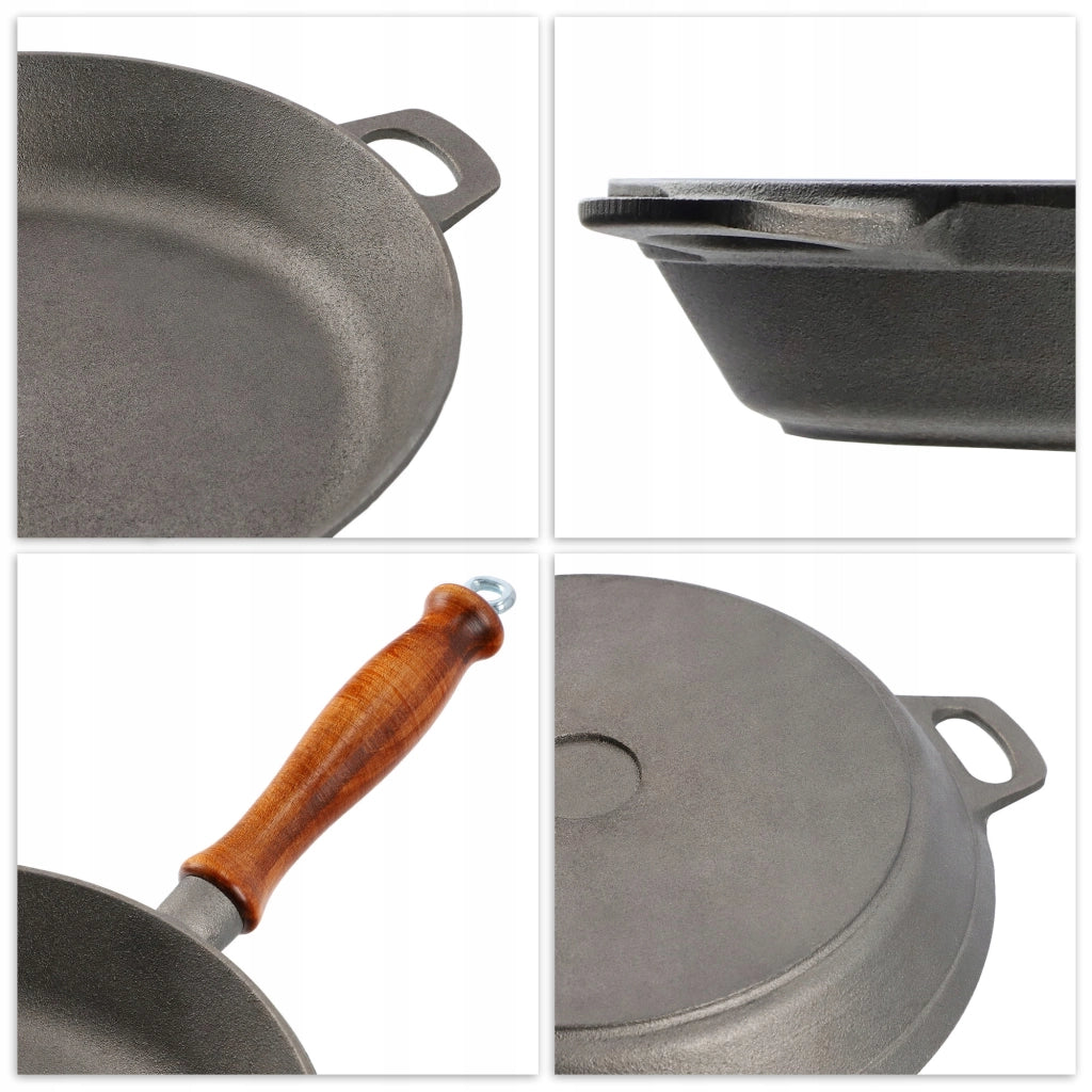 Padella in ghisa KADAX per gas e induzione, 26 cm, con rivestimento antiaderente, grande