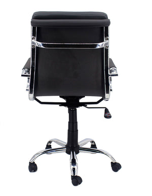 Sedia Poltrona Direzionale da Ufficio in Similpelle Mito Nera