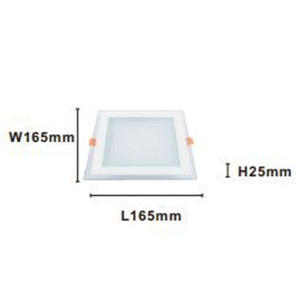 Trade Shop - Pannello Led Incasso Luce 3000k-6500k 18w Quadrato Am-cs-18 Con Bordo Traparente 00694 -