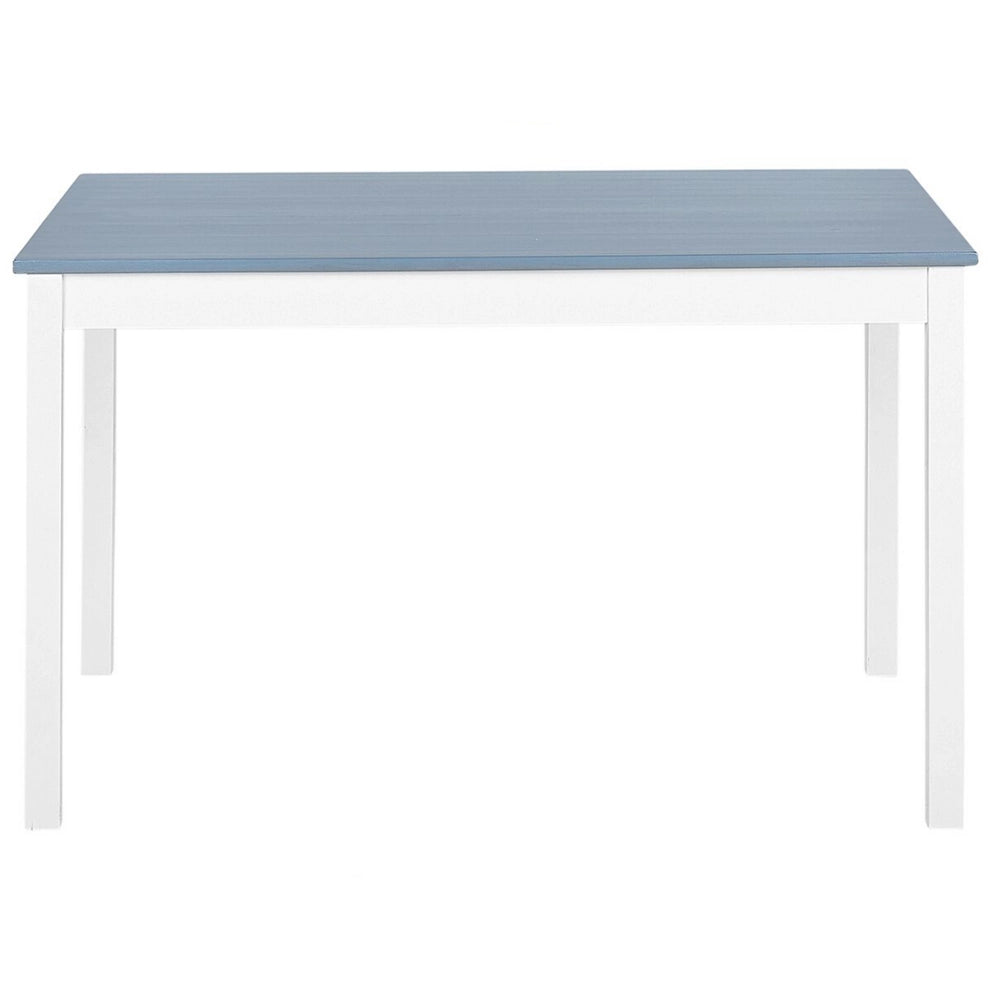 Set da pranzo in legno massello bianco con piano in legno chiaro a 4 posti 120 x 75 cm moderno scandinavo