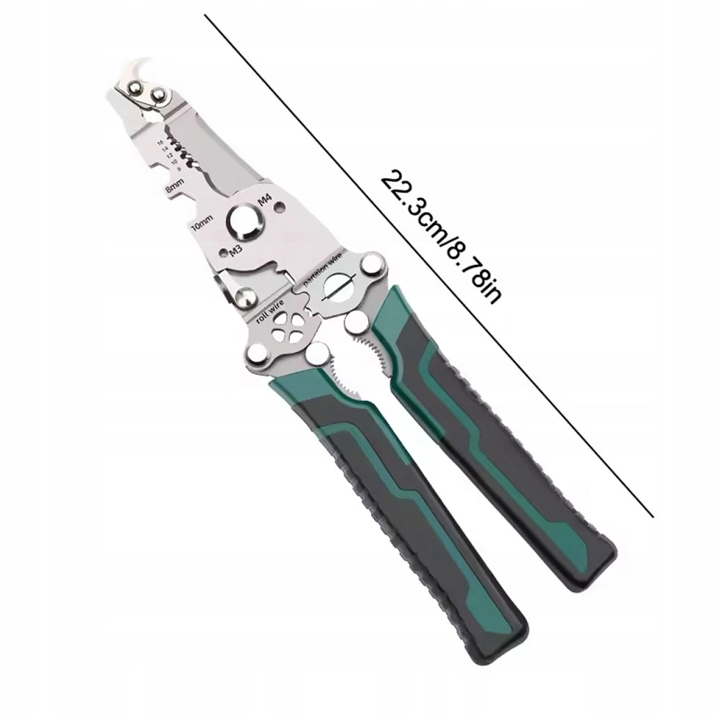 Multitool Pieghevole ProTool FoldX 13 in 1 – Acciaio Inossidabile, Impugnature Antiscivolo | Per Fili 6–18 mm