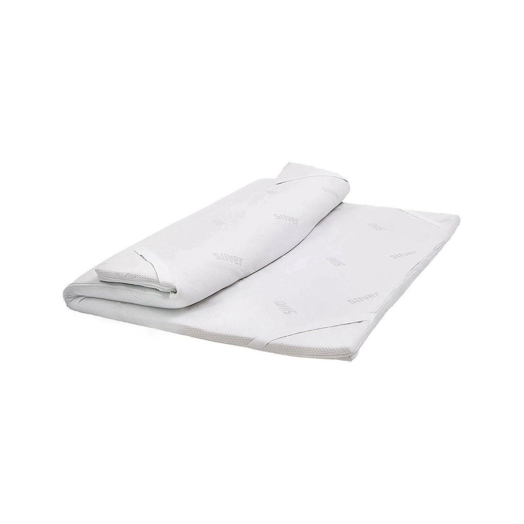 Marathon, Topper Matrimoniale Sfoderabile Made in Italy, 200x160x5h cm Bianco