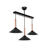Lampada a sospensione con paralumi metallo Mandarin MDL4221 colore nero