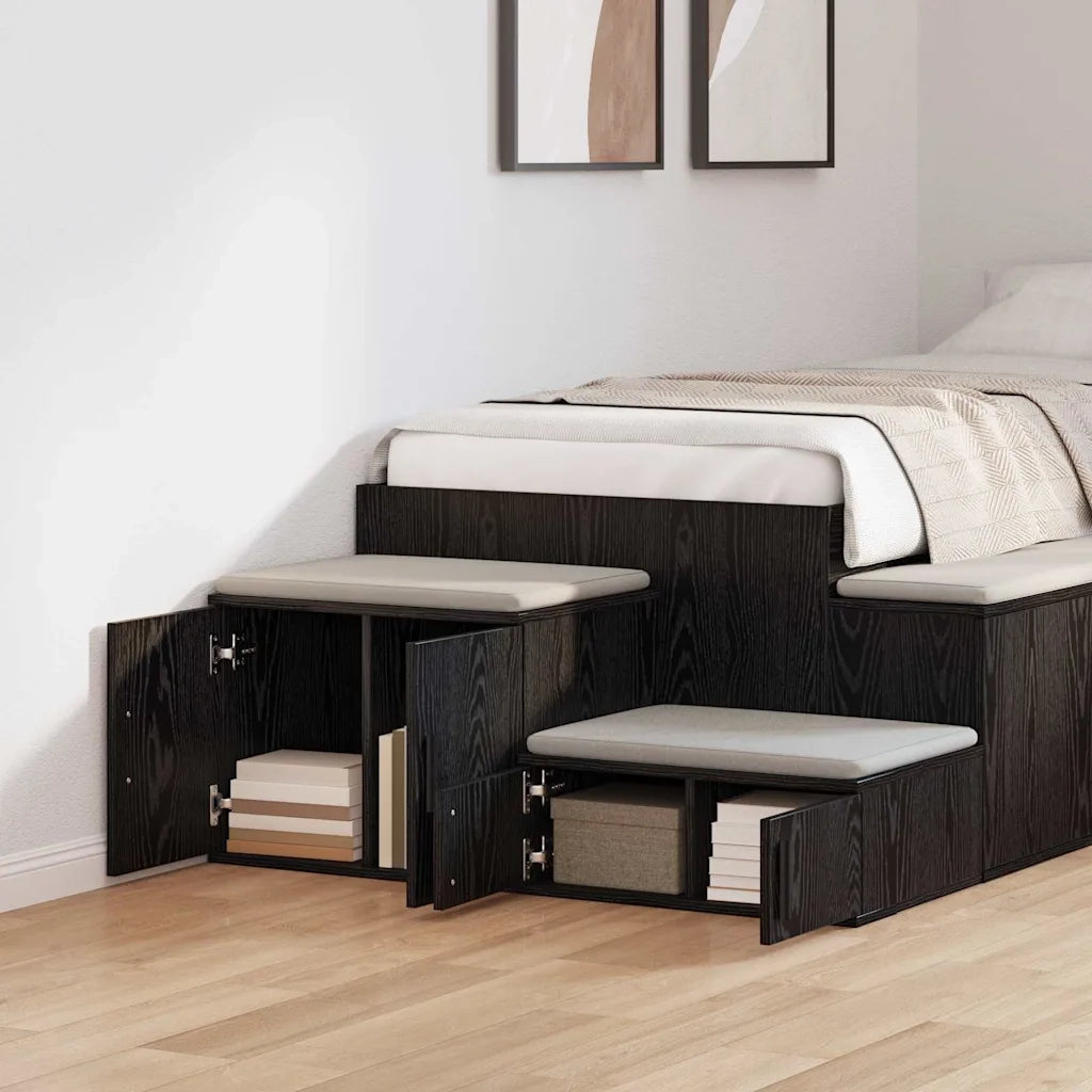 Armadio 2 pz Rovere Nero 108 x 41 x 40 cm Legno multistrato CFW8639888