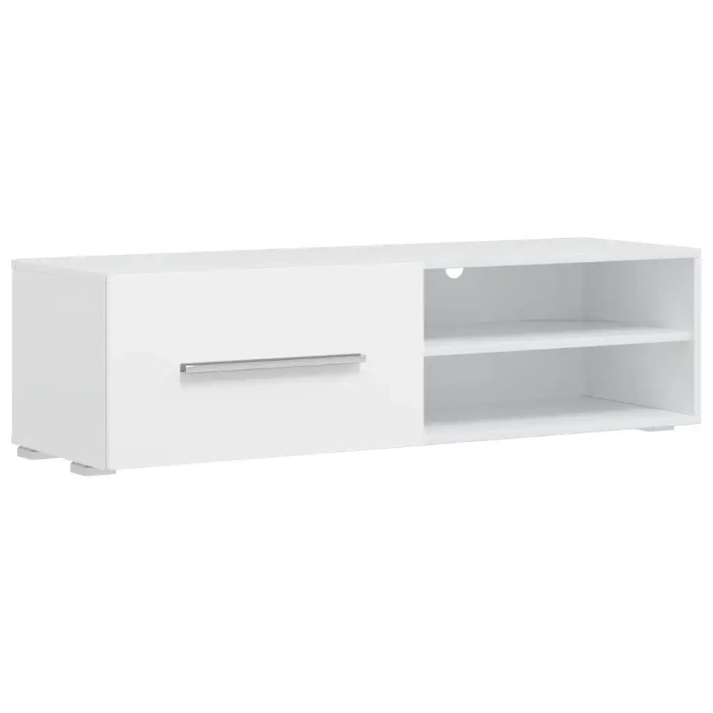 Mobile TV a Parete con Vetrina 5 pz Illuminazione LED Bianco 243863