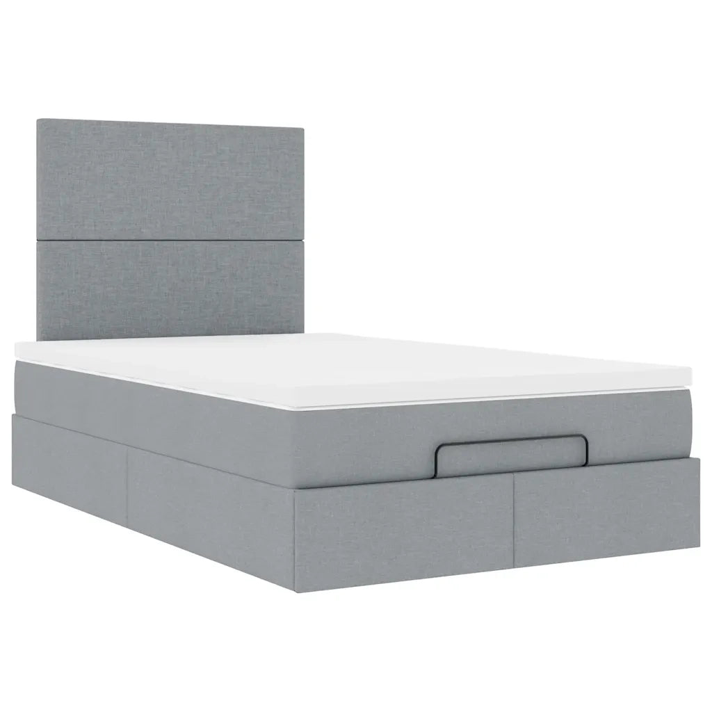 Struttura Letto Pouf con Materasso 120x190 cm in Tessuto 3313906