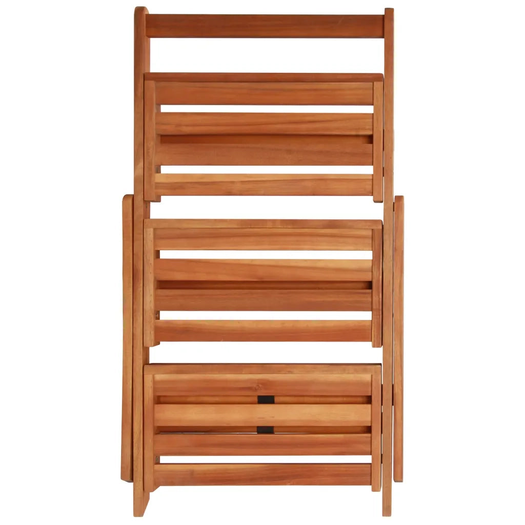 Piedistallo per piante | Sostegno per piante a 3 Livelli 50x63x80cm Massello d'Acacia