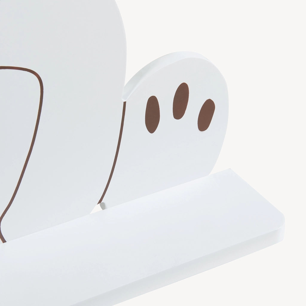 Mensola da Parete Korsør per Bambini Consolle Pensile Design Orsacchiotto - Bianco [en.casa]