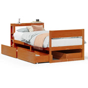 Letto singolo | Letto per adulti | Letto senza Materasso Marrone Cera 75x190 cm in Legno di Pino