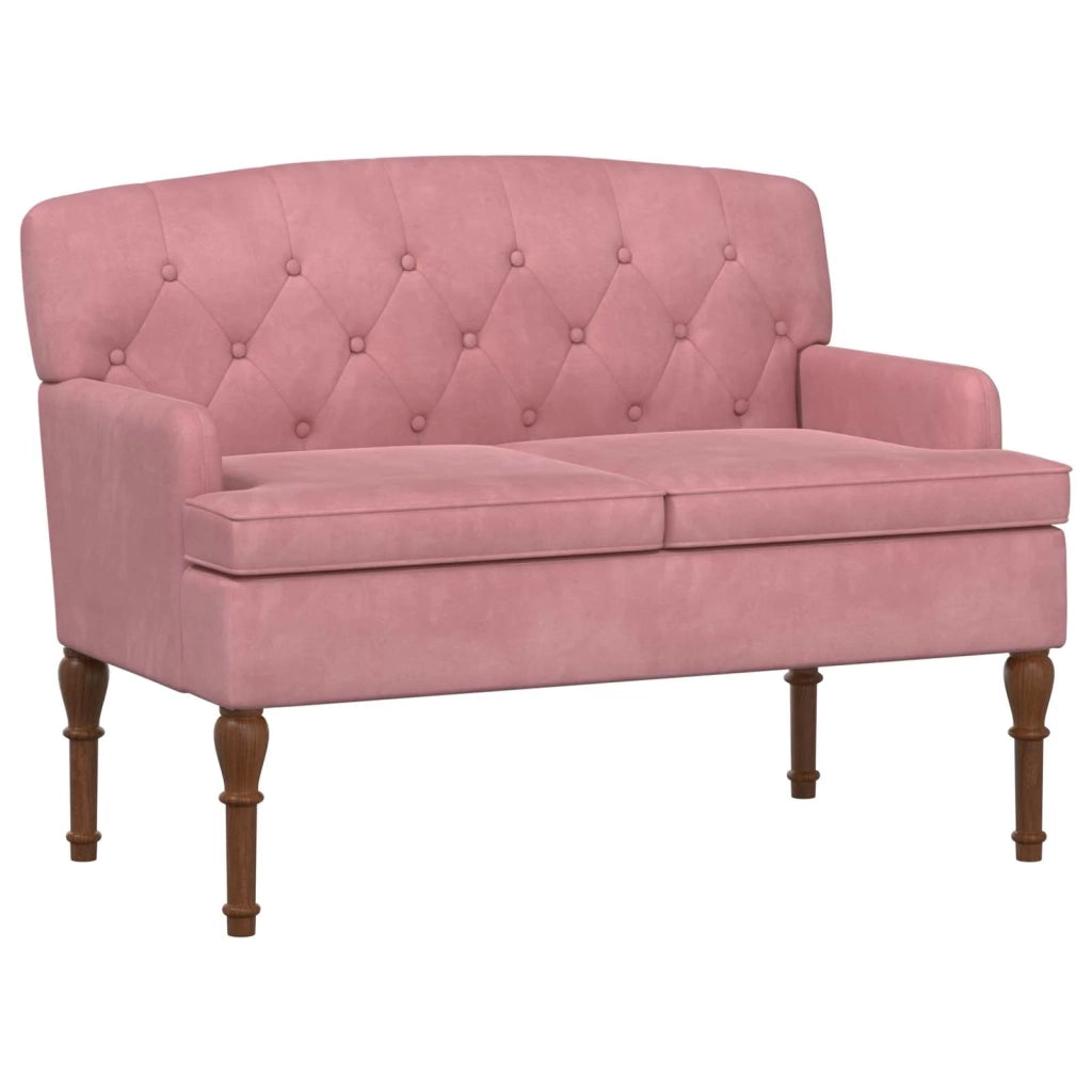 Loveseat con bottoni imbottiti Rosa 111 x 65 x 79 cm Velluto 42041847