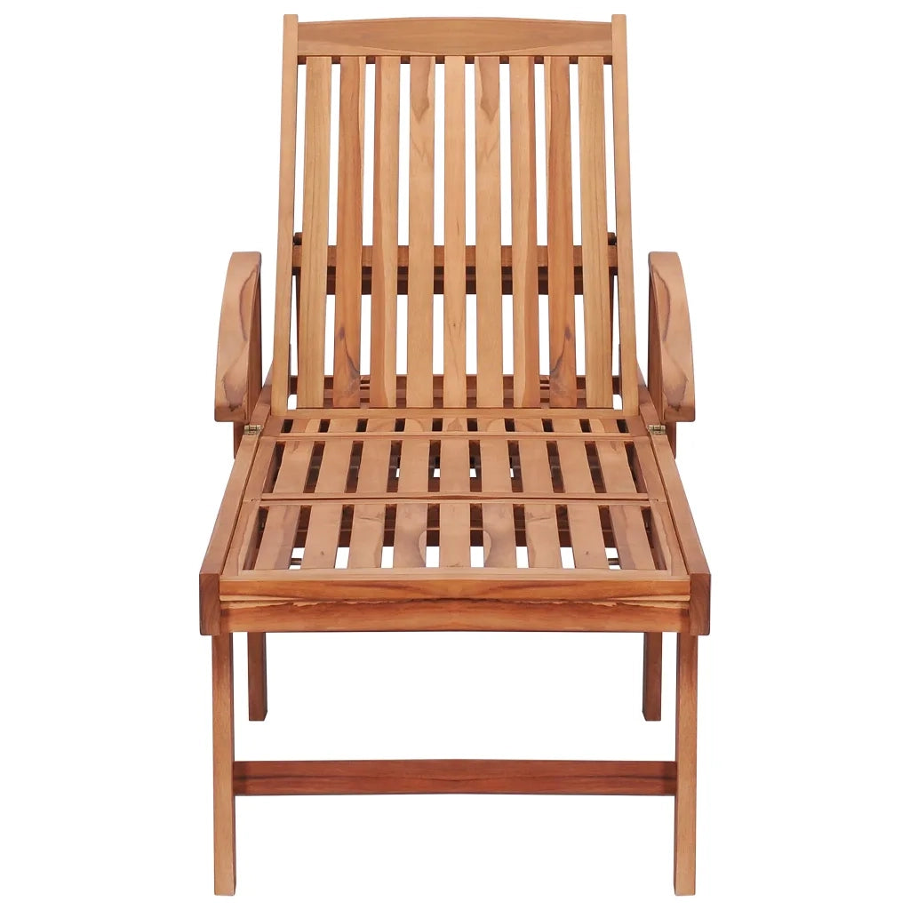 Lettino Prendisole e Cuscino in Massello Teak Verde Brillante cod mxl 17353