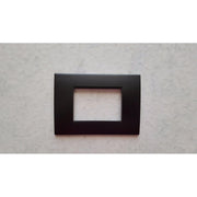 Trade Shop - Placca Placche Placchete Compatibili Living Light In Abs 3 4 7 Posti Colorate - Nero Opaco -4 Fori     -