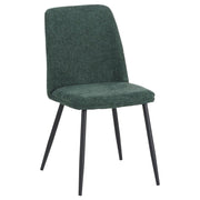 Set di 4 Sedie Tracy In Tessuto Color Verde Scuro Dimensione 57x45x84cm