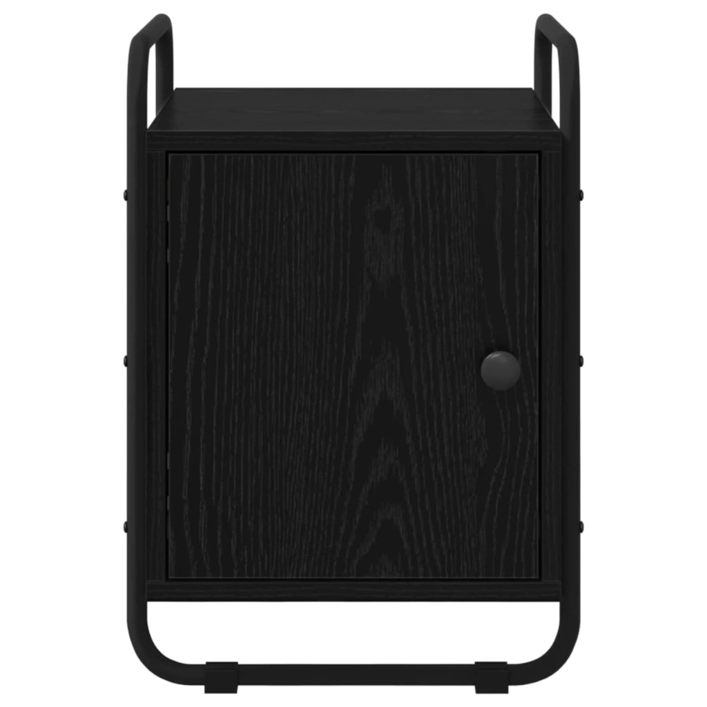 Armadio da Notte Rovere Nero Legno ingegnerizzato 8007599