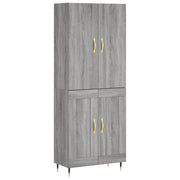 Buffet credenza cassettiera armadio mobile contenitore organizer cucina soggiorno salotto rovere Sonoma alto 69,5 x 34 x 180 cm legno ingegnerizzato grigio 02_0035472