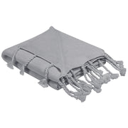 Coperta plaid in cotone grigio 125 x 150 cm Copriletto stile Boho