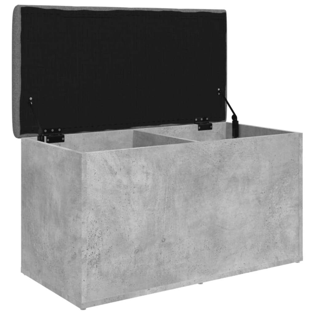 Panca Portaoggetti Grigio Cemento 82x42x45 cm Legno Multistrato 835050