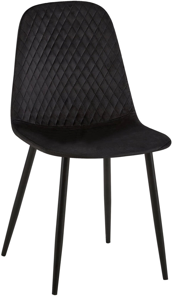 Set di 4 sedie Giverny nero,Velluto