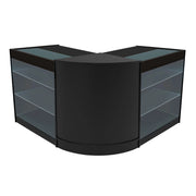 Set Banconi Nero Helios LED K900 CM60 con Serratura e Vetrina Espositiva