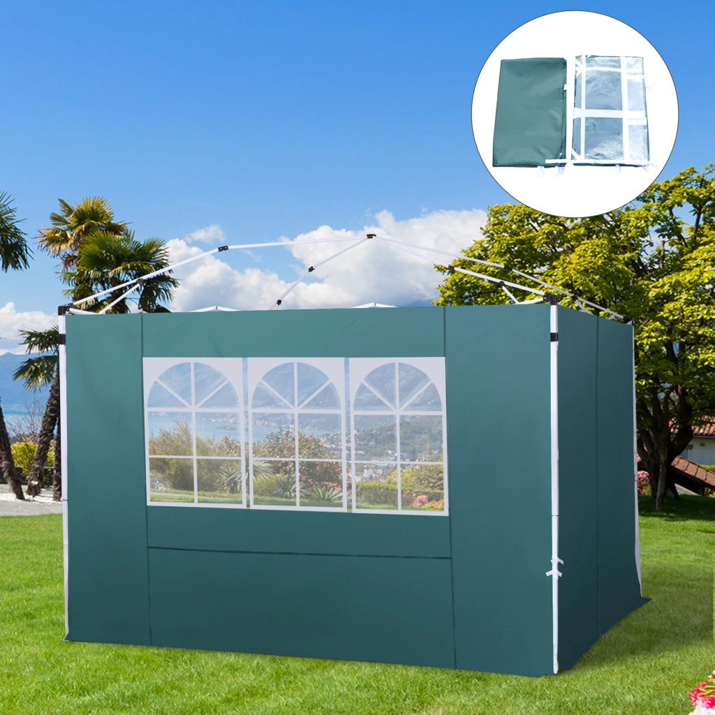 Pareti Laterali per Gazebo 3x3 m ¨C zephmum ¨C 300x200 cm Verde Scuro Oxford