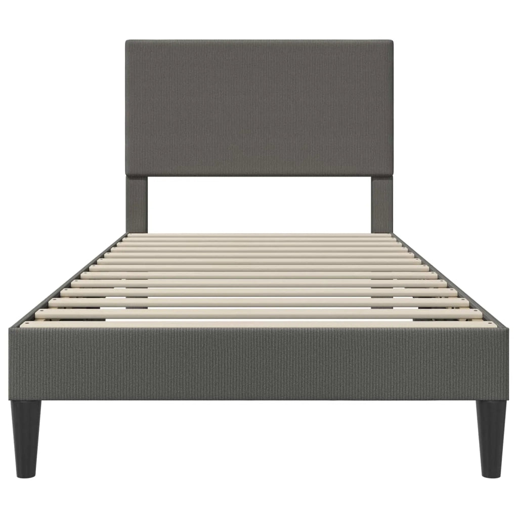 Struttura del letto Grigio Scuro 80 x 200 cm Tessuto in Cords 42027705