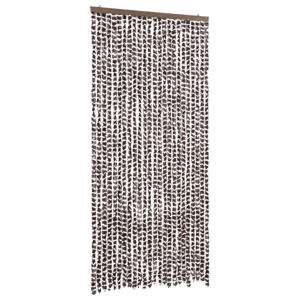 Zanzariera Marrone e Bianco 100x220 cm Ciniglia CFW2230153