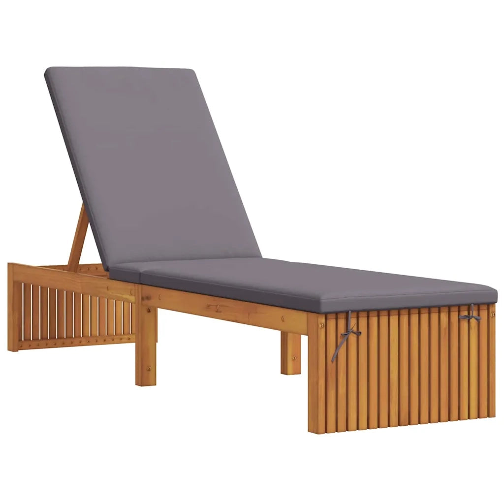 Lettino da sole con cuscino Olio Naturale 200 x 55 x 94 cm 4108116