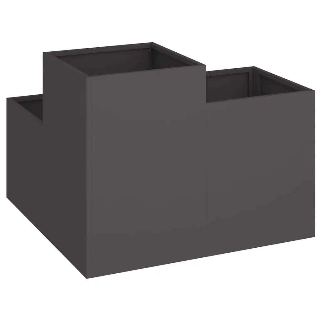Vaso da giardino Nero 100 x 100 x 60 cm Acciaio 865862