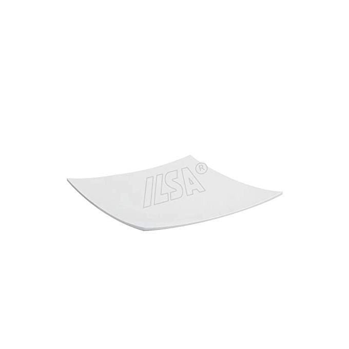 Ilsa 0922536-B Luna Piatto Portata Quadro Curvo in Melamina Bianco Avorio