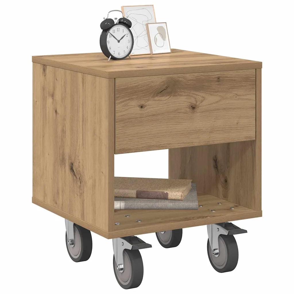 Comodino Rovere artigianale 40,5 x 40 x 48 cm Legno multistrato
