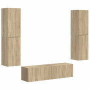 Set mobile TV 6 pz | Armadietto TV | Mobile Porta TV Rovere Sonoma Legno multistrato
