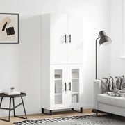 Credenza-Buffet-Armadio da cucina Bianca 69,5x34x180 cm in Legno Multistrato 210669