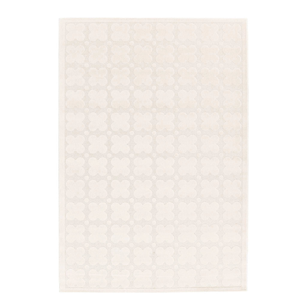Tappeto da interno motivo grafico crema