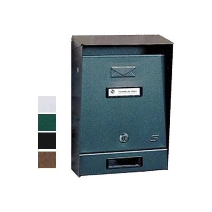 Silmec 10-201.69 Prima Cassetta Postale in Acciaio con Tetto Apribile e Serratura Cilindro con Due Chiavi colore Ruggine