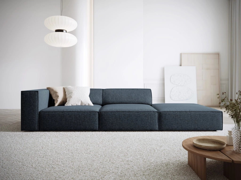 Cosmopolitan Design - Divano destro "Arendal" 4 posti in ciniglia blu reale 