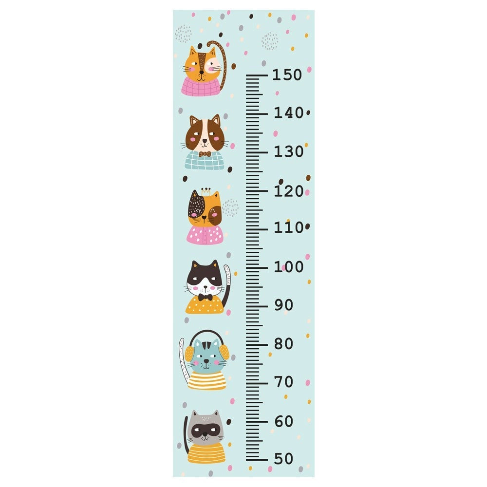 Metro Parete Misura Crescita Bambini in PVC 36x120 Cm Righello Grafico Altezza Muro Bimbi DIS_E