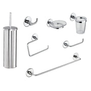 Set accessori bagno METAF Wind biadesivo cromo 8 pezzi