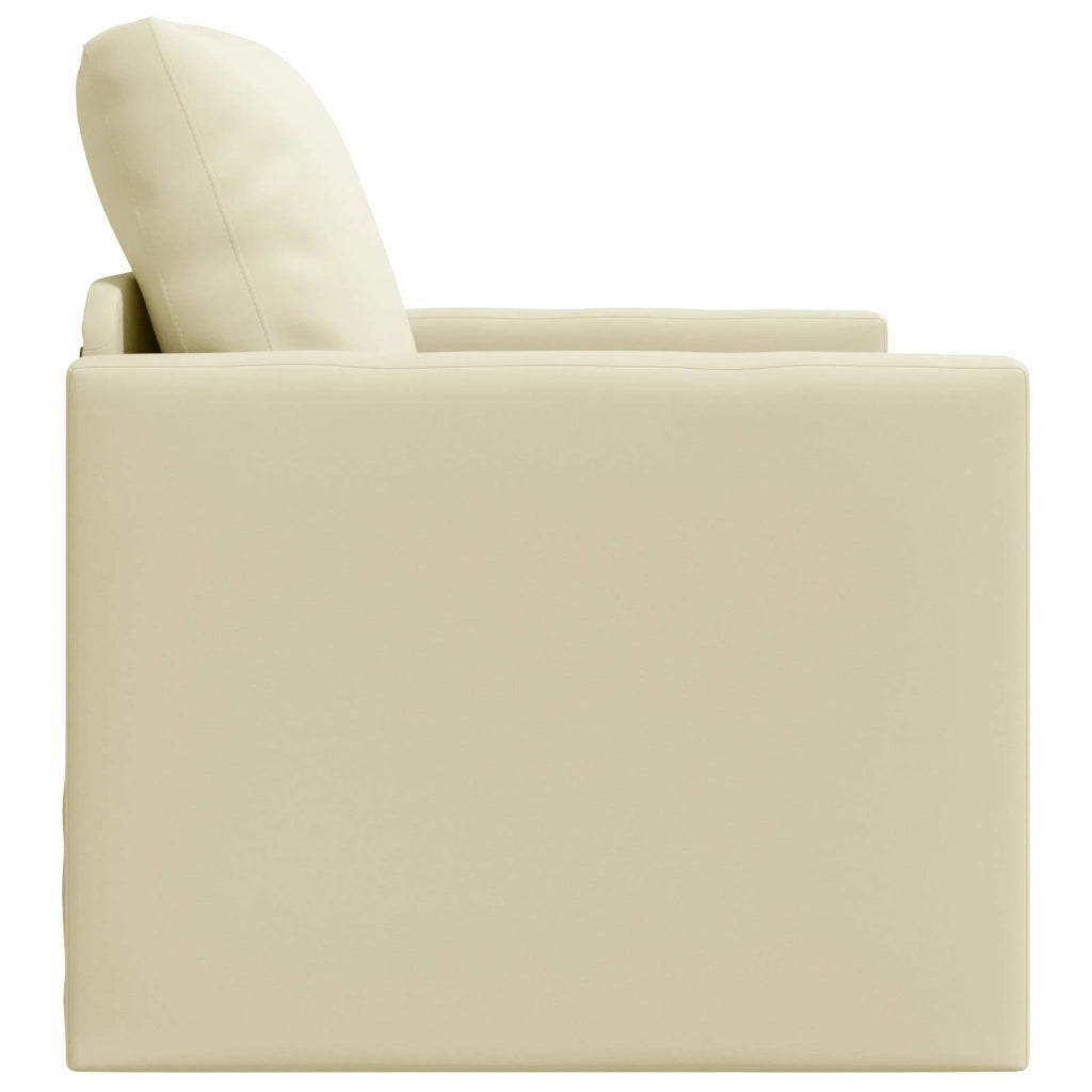 Divano letto 60cm Crema Pelle Artificiale 4106631
