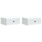 Armadio da Notte con cassetto 2 pcs Bianco 49 x 34,5 x 20 cm